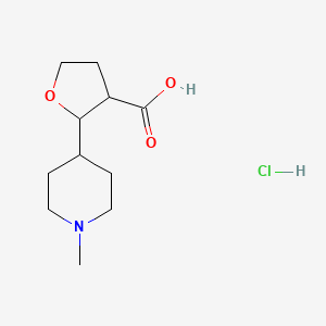 2-(1-Methylpiperidin-4-yl)oxolane-3-carboxylic acid hydrochloride