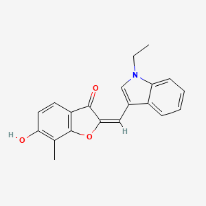 2-[(1-Ethyl-1H-indol-3-yl)methylidene]-6-hydroxy-7-methyl-2,3-dihydro-1-benzofuran-3-one