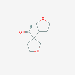 3-(Oxolan-3-yl)oxolane-3-carbaldehyde