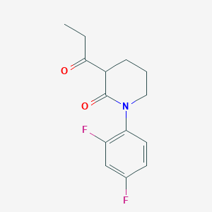 1-(2,4-Difluorophenyl)-3-propanoylpiperidin-2-one