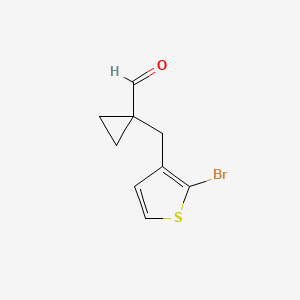 1-[(2-Bromothiophen-3-yl)methyl]cyclopropane-1-carbaldehyde