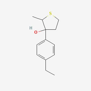 3-(4-Ethylphenyl)-2-methylthiolan-3-ol