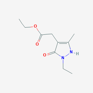 Ethyl 2-(2-ethyl-5-methyl-3-oxo-2,3-dihydro-1H-pyrazol-4-yl)acetate