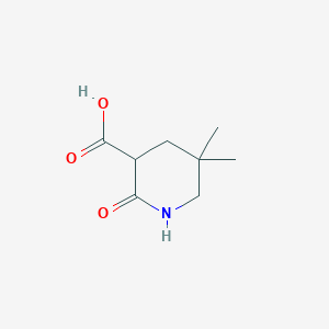 molecular formula C8H13NO3 B13216183 5,5-Dimethyl-2-oxopiperidine-3-carboxylic acid 