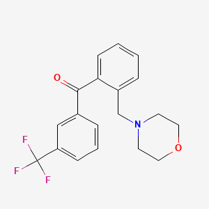 B1321624 2-Morpholinomethyl-3'-trifluoromethylbenzophenone CAS No. 898750-80-6