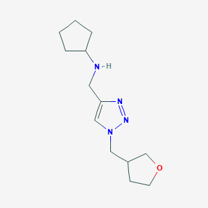 N-({1-[(oxolan-3-yl)methyl]-1H-1,2,3-triazol-4-yl}methyl)cyclopentanamine