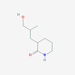 3-(3-Hydroxy-2-methylpropyl)piperidin-2-one