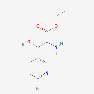 Ethyl 2-amino-3-(6-bromopyridin-3-yl)-3-hydroxypropanoate