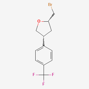 (2S,4R)-2-(Bromomethyl)-4-[4-(trifluoromethyl)phenyl]oxolane