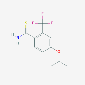 4-(Propan-2-yloxy)-2-(trifluoromethyl)benzene-1-carbothioamide