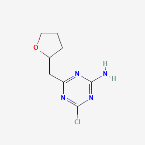 4-Chloro-6-(oxolan-2-ylmethyl)-1,3,5-triazin-2-amine