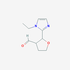 2-(1-Ethyl-1H-imidazol-2-yl)oxolane-3-carbaldehyde