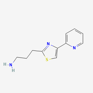 3-[4-(Pyridin-2-yl)-1,3-thiazol-2-yl]propan-1-amine