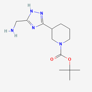 tert-Butyl 3-[5-(aminomethyl)-1H-1,2,4-triazol-3-yl]piperidine-1-carboxylate