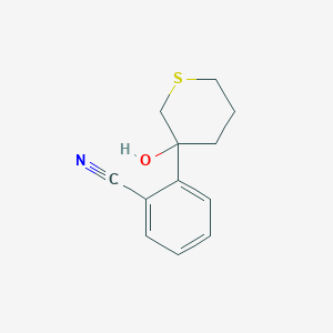 2-(3-Hydroxythian-3-yl)benzonitrile