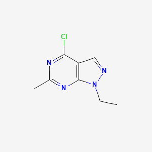 molecular formula C8H9ClN4 B13216513 4-Chloro-1-ethyl-6-methyl-1H-pyrazolo[3,4-D]pyrimidine 