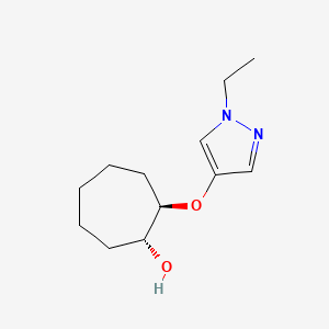 (1R,2R)-2-[(1-Ethyl-1H-pyrazol-4-yl)oxy]cycloheptan-1-ol