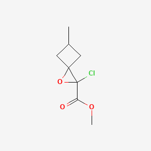 molecular formula C8H11ClO3 B13216522 Methyl 2-chloro-5-methyl-1-oxaspiro[2.3]hexane-2-carboxylate 