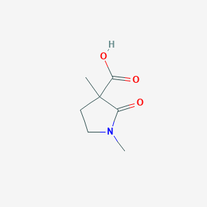 molecular formula C7H11NO3 B13216541 1,3-Dimethyl-2-oxopyrrolidine-3-carboxylic acid 