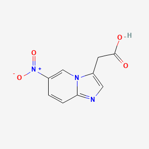 2-{6-Nitroimidazo[1,2-a]pyridin-3-yl}acetic acid