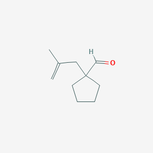 1-(2-Methylprop-2-en-1-yl)cyclopentane-1-carbaldehyde