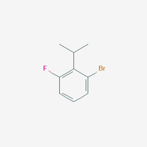 molecular formula C9H10BrF B13216675 1-Bromo-3-fluoro-2-(propan-2-yl)benzene CAS No. 112611-86-6