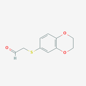 2-(2,3-Dihydro-1,4-benzodioxin-6-ylsulfanyl)acetaldehyde