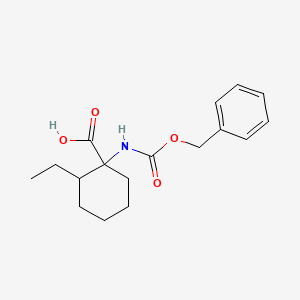 molecular formula C17H23NO4 B13216716 1-{[(Benzyloxy)carbonyl]amino}-2-ethylcyclohexane-1-carboxylic acid 