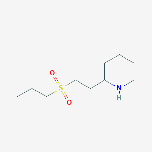 molecular formula C11H23NO2S B13216740 2-[2-(2-Methylpropanesulfonyl)ethyl]piperidine 