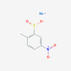 molecular formula C7H6NNaO4S B13216764 Sodium 2-methyl-5-nitrobenzene-1-sulfinate 