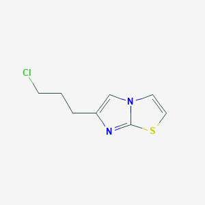 molecular formula C8H9ClN2S B13216796 6-(3-Chloropropyl)imidazo[2,1-b][1,3]thiazole 