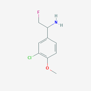 1-(3-Chloro-4-methoxyphenyl)-2-fluoroethan-1-amine