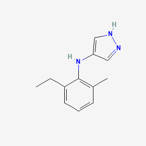 molecular formula C12H15N3 B13216857 N-(2-Ethyl-6-methylphenyl)-1H-pyrazol-4-amine 