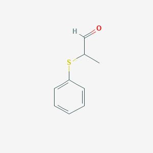 molecular formula C9H10OS B13216871 Propanal, 2-(phenylthio)- CAS No. 55064-96-5