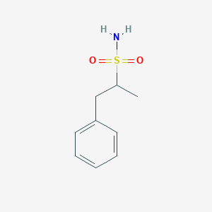 molecular formula C9H13NO2S B13216873 1-Phenylpropane-2-sulfonamide 