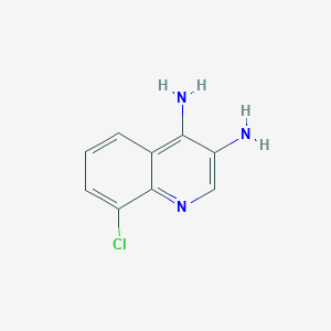 molecular formula C9H8ClN3 B13216967 8-Chloroquinoline-3,4-diamine 