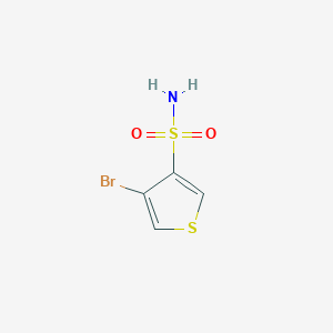 molecular formula C4H4BrNO2S2 B13216996 4-Bromothiophene-3-sulfonamide 