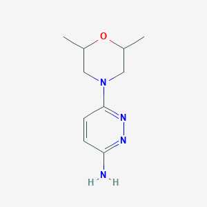 molecular formula C10H16N4O B1321701 3-Amino-6-(2,6-dimethylmorpholin-4-yl)pyridazine CAS No. 756423-54-8