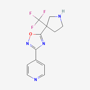 4-{5-[3-(Trifluoromethyl)pyrrolidin-3-yl]-1,2,4-oxadiazol-3-yl}pyridine