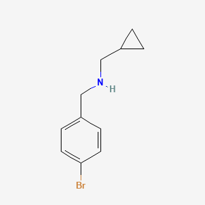 molecular formula C11H14BrN B13217036 [(4-Bromophenyl)methyl](cyclopropylmethyl)amine 