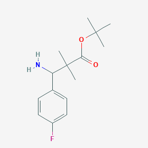 tert-Butyl 3-amino-3-(4-fluorophenyl)-2,2-dimethylpropanoate