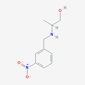 molecular formula C10H14N2O3 B13217113 2-{[(3-Nitrophenyl)methyl]amino}propan-1-ol 