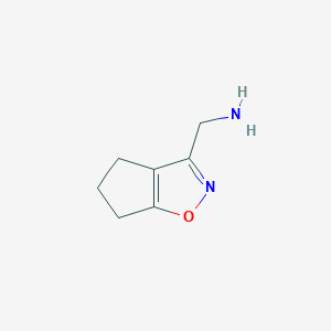 molecular formula C7H10N2O B13217139 (5,6-Dihydro-4H-cyclopenta[D]isoxazol-3-ylmethyl)amine 