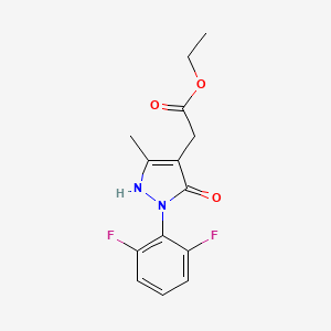 Ethyl 2-[2-(2,6-difluorophenyl)-5-methyl-3-oxo-2,3-dihydro-1H-pyrazol-4-yl]acetate