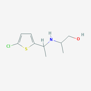 2-{[1-(5-Chlorothiophen-2-yl)ethyl]amino}propan-1-ol