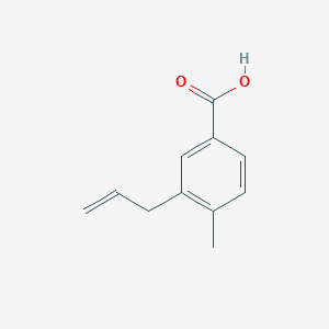 molecular formula C11H12O2 B13217208 4-Methyl-3-(prop-2-en-1-yl)benzoic acid 