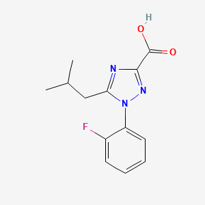 1-(2-Fluorophenyl)-5-(2-methylpropyl)-1H-1,2,4-triazole-3-carboxylic acid