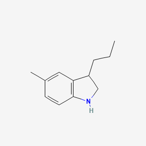 molecular formula C12H17N B13217230 5-methyl-3-propyl-2,3-dihydro-1H-indole 