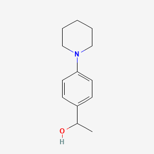 molecular formula C13H19NO B13217233 1-[4-(Piperidin-1-yl)phenyl]ethan-1-ol 