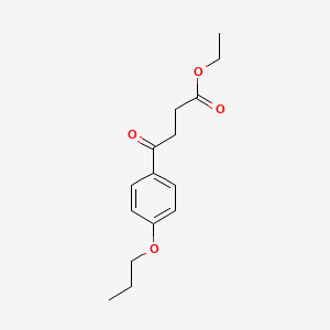 molecular formula C15H20O4 B1321725 4-氧代-4-(4-丙氧基苯基)丁酸乙酯 CAS No. 39496-81-6